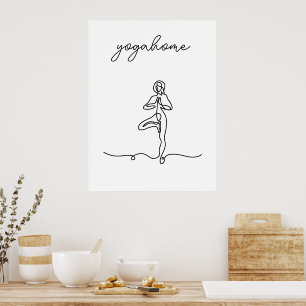 Affiche Inhale Exhale Meditation studio de yoga moderne