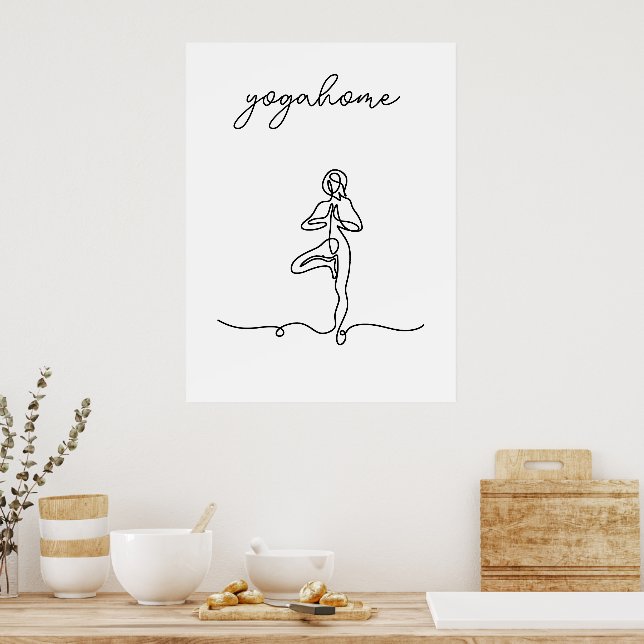 Affiche Inhale Exhale Meditation studio de yoga moderne (Cuisine)