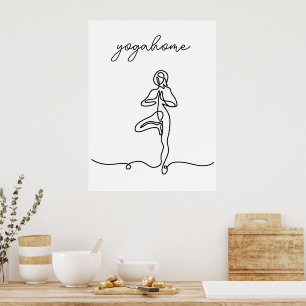 Affiche Inhale Exhale Respire studio de yoga moderne