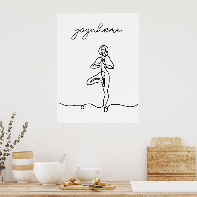 Affiche Inhale Exhale Respire studio de yoga moderne (Cuisine)