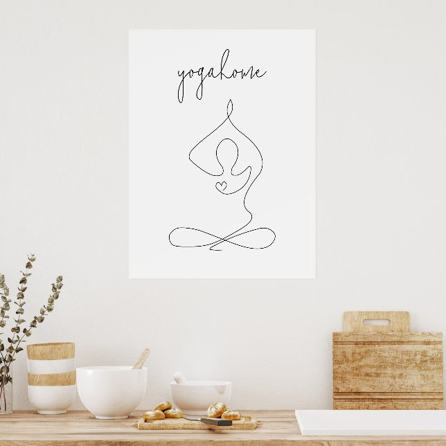 Affiche Inhale Exhale Respire studio de yoga moderne (Cuisine)