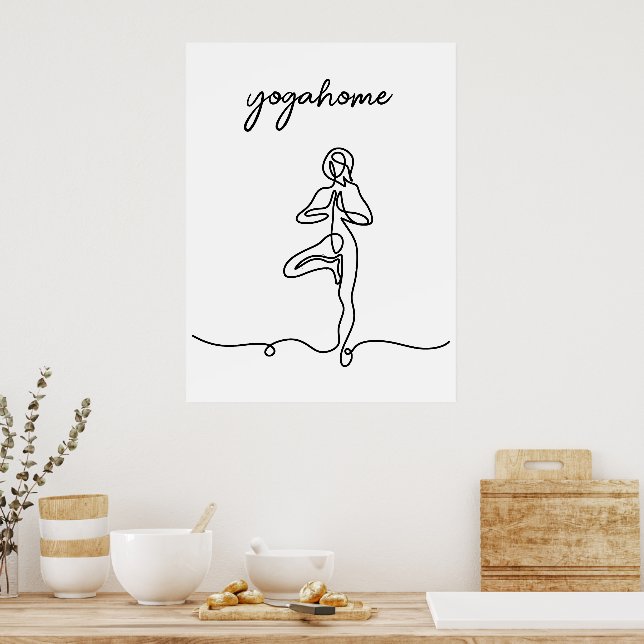 Affiche Inhale Exhale Respire studio de yoga moderne (Cuisine)