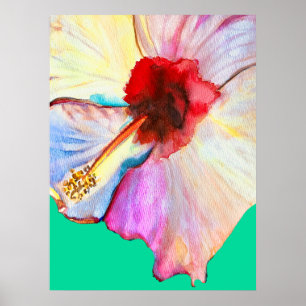 Affiche Inhibiscus floral d'été
