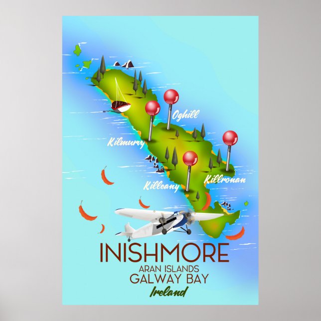 Affiche Inishmore Aran Islands Galway Bay Irlande (Devant)