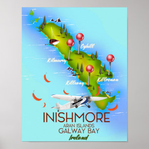 Affiche Inishmore Aran Islands Galway Bay Irlande Cahier