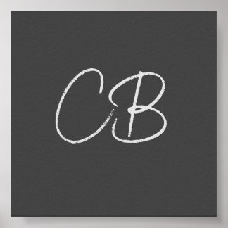 Affiche Initiales minimalistes Monogrammes professionnels