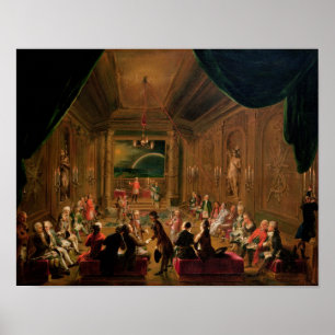 Affiche Initiation ceremony in a Viennese Masonic