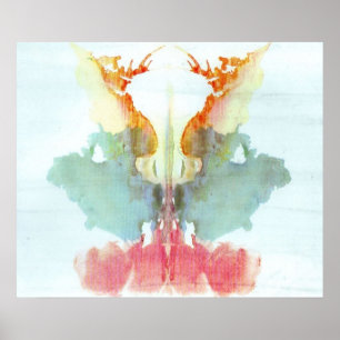 Affiche INK BLOT Psychology Inkblot test Ninth blot Rorsch
