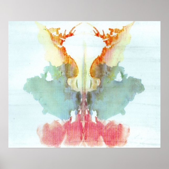 Affiche INK BLOT Psychology Inkblot test Ninth blot Rorsch (Devant)