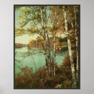 Affiche Inlet, Lac Spit-Fire, Montagnes Adirondack