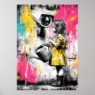Affiche Innocence et observation contemporaine conceptuell