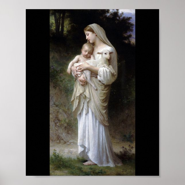 Affiche Innocence (Vierge et Enfant), Bouguereau (Devant)