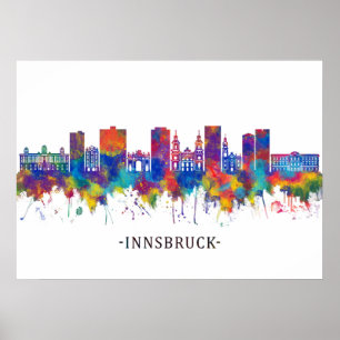Affiche Innsbruck Austria Skyline