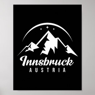 Affiche Innsbruck Autriche Station de ski Ski Snowboard S