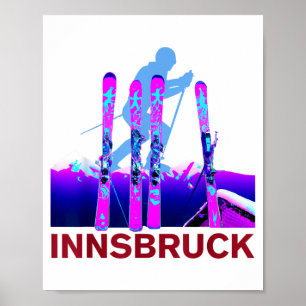 Affiche Innsbruck ski & snowboard rétro 90s