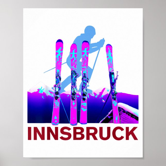 Affiche Innsbruck ski & snowboard rétro 90s (Devant)