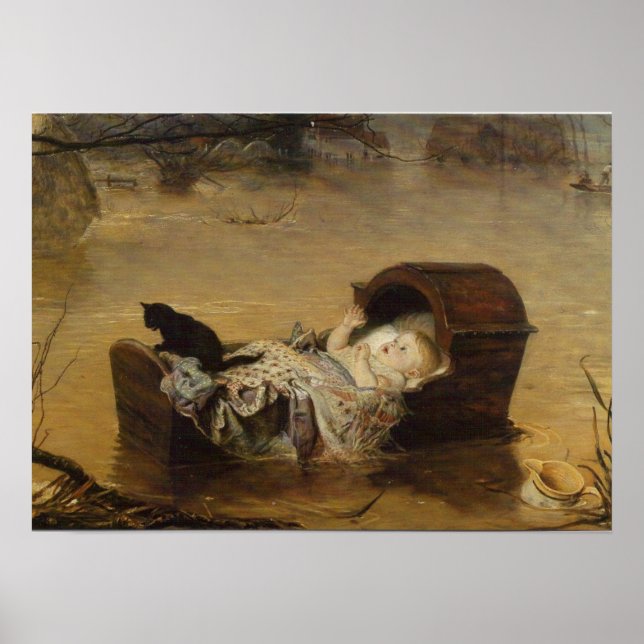 Affiche Inondation de John Everett Millais (Devant)