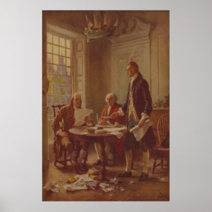 Affiche Inscription de la déclaration d'indépendance de