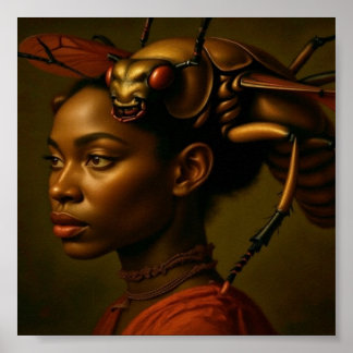 Affiche Insecte Effrayant Belle Dame