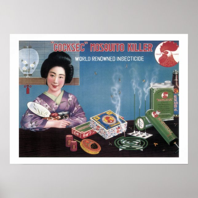 Affiche Insecticide vintage japonais (Devant)