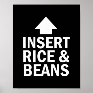 Affiche Insérer du riz et des haricots de Thanksgiving flè