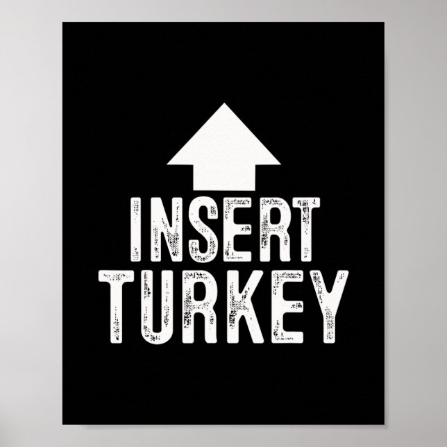 Affiche Insérer flèche pointant dinde Thanksgiving Hallowe (Devant)