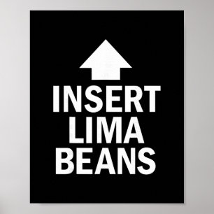 Affiche Insérer Haricots de Lima Drôle de Point d'Action d