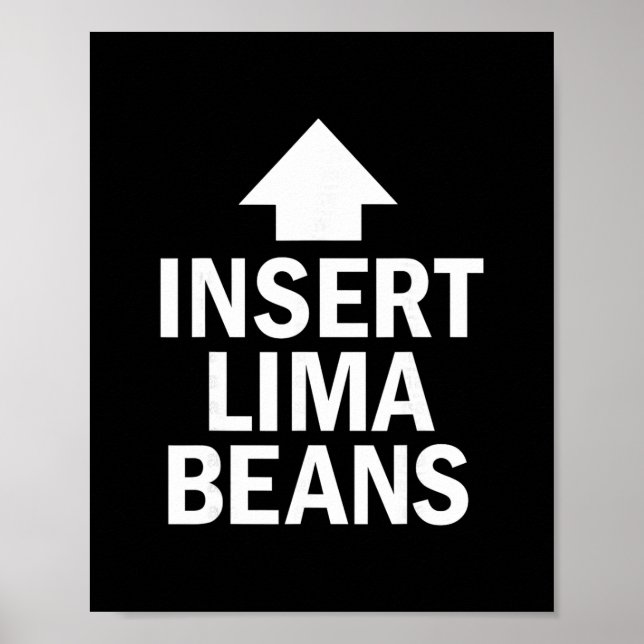 Affiche Insérer Haricots de Lima Drôle de Point d'Action d (Devant)