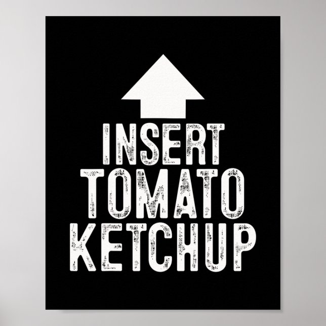 Affiche Insérer la sauce tomate Halloween flèche pointant  (Devant)
