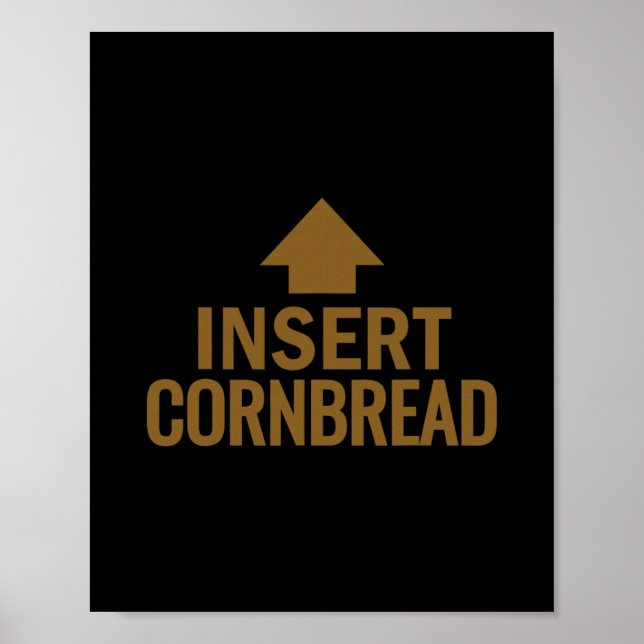 Affiche Insert Cornbread Funny Thanksgiving Pointing Arrow (Devant)