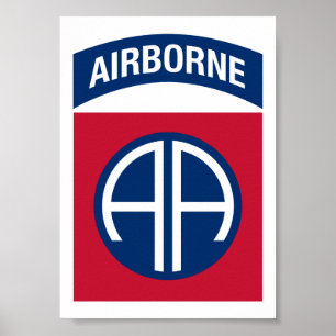 Affiche Insigne de la 82e division aéroportée Vétéran mili