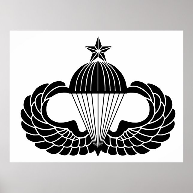 Affiche Insigne de parachutiste, Senior (Devant)