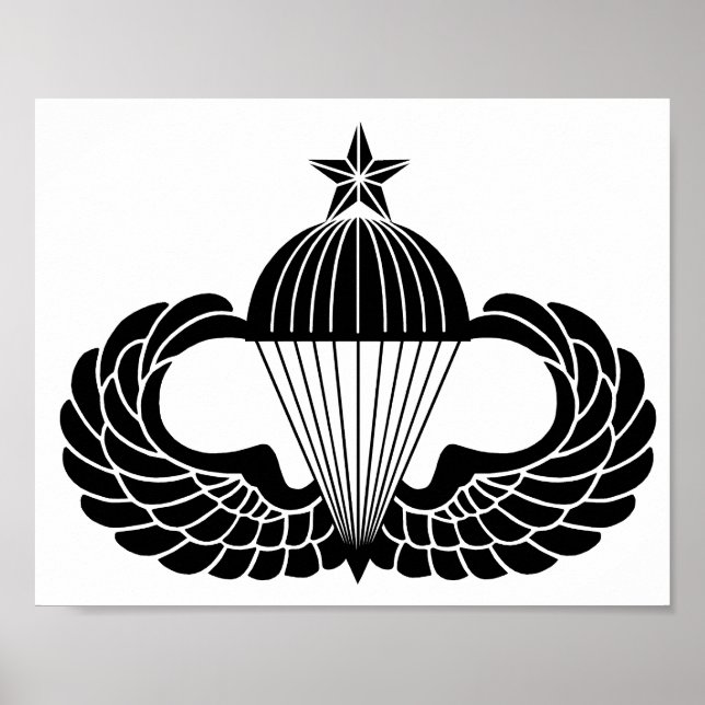 Affiche Insigne de parachutiste, Senior (Devant)