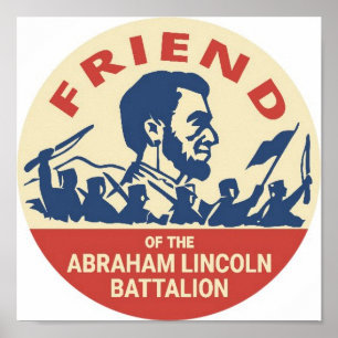 Affiche Insigne d'emblème de brigade d'Abraham Lincoln