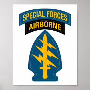 Affiche Insigne des forces spéciales - Onglet aéroporté