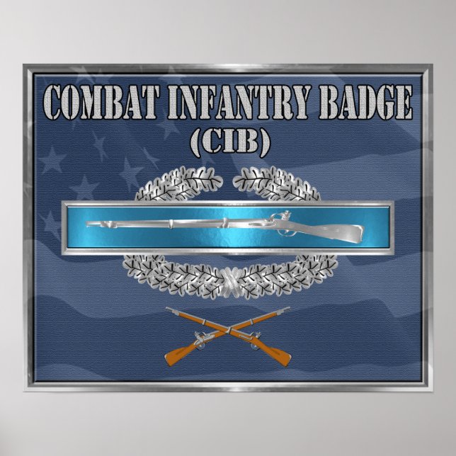 Affiche Insigne d'infanterie de combat CIB (Devant)