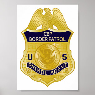 Affiche Insigne du contrôle aux frontières des États-Unis
