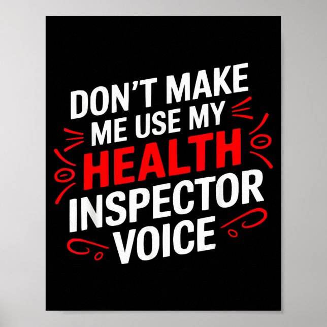 Affiche Inspecteur de la santé Profession Santé publique  (Devant)