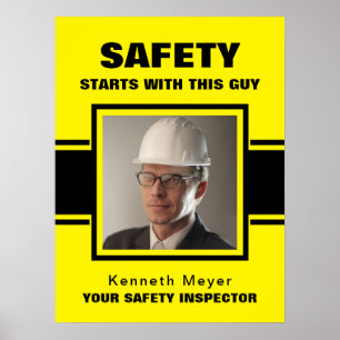 Affiche Inspecteur de sécurité Photo de lieu de travail ja
