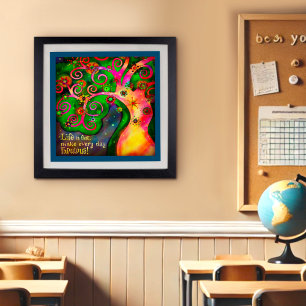 Affiche Inspirant coloré tendance Faire la vie fabuleuse C