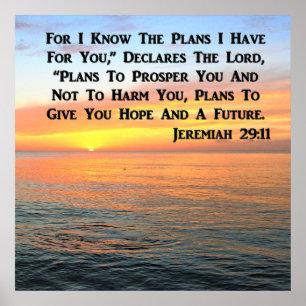 AFFICHE INSPIRANT JEREMIAH 29:11 SUNRISE
