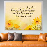 Inspirant Matthieu 11:28 Fleur Jaune