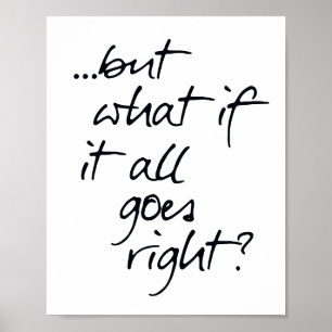 Affiche Inspirant typographie scandinave noir et blanc