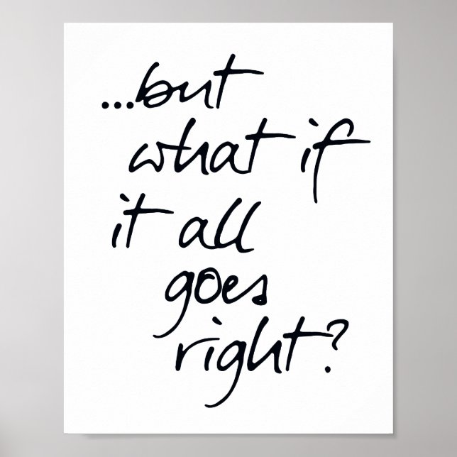 Affiche Inspirant typographie scandinave noir et blanc (Devant)