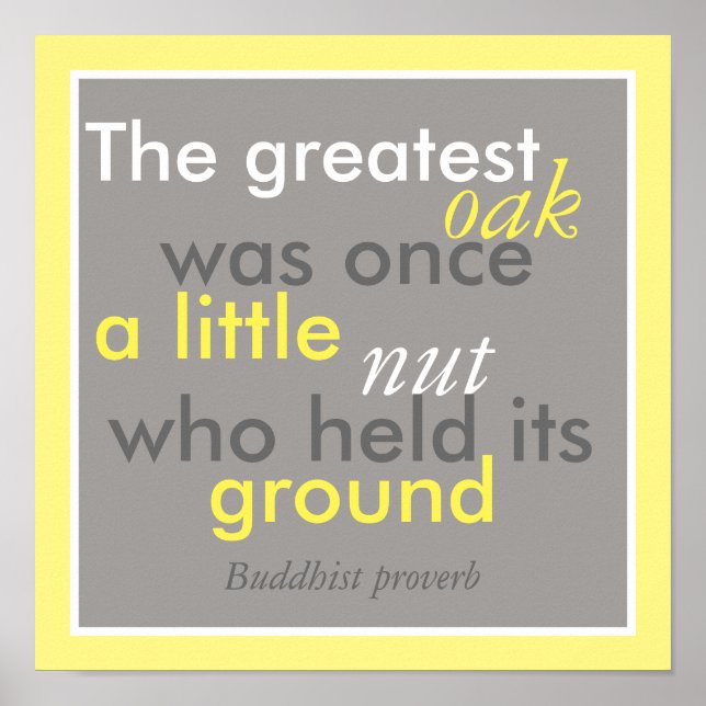 affiche inspirante citation proverbe bouddhiste (Devant)