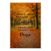 Affiche inspirante d'automne