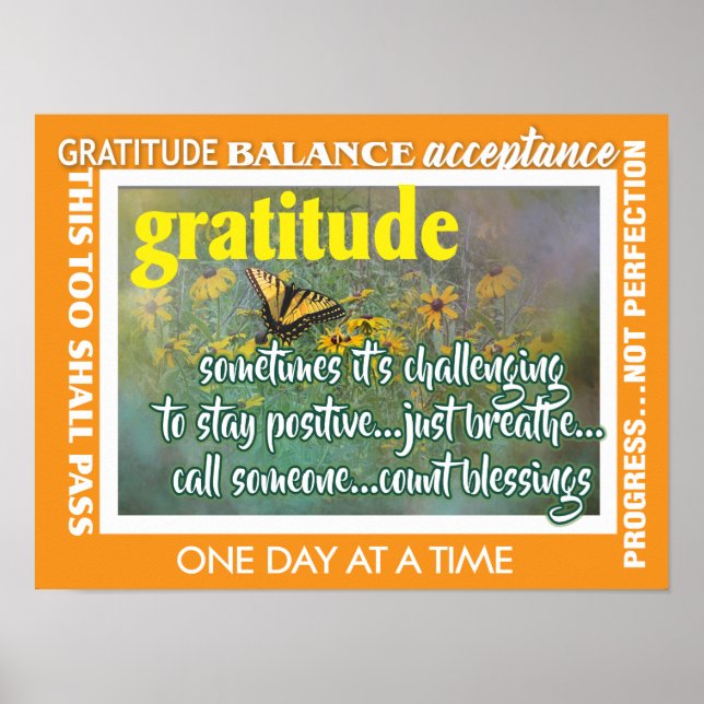 affiche inspirante de gratitude 19 (Devant)