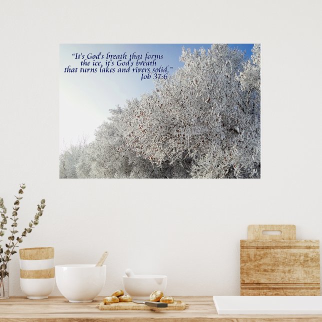 Affiche inspirante de paysage hivernal (Cuisine)