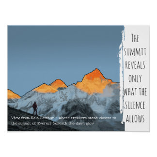 Affiche inspirante du lever de soleil sur l'Everes