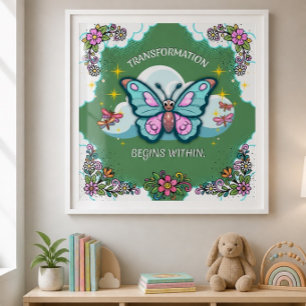 Affiche Inspirante Fantaisiste - Transformation